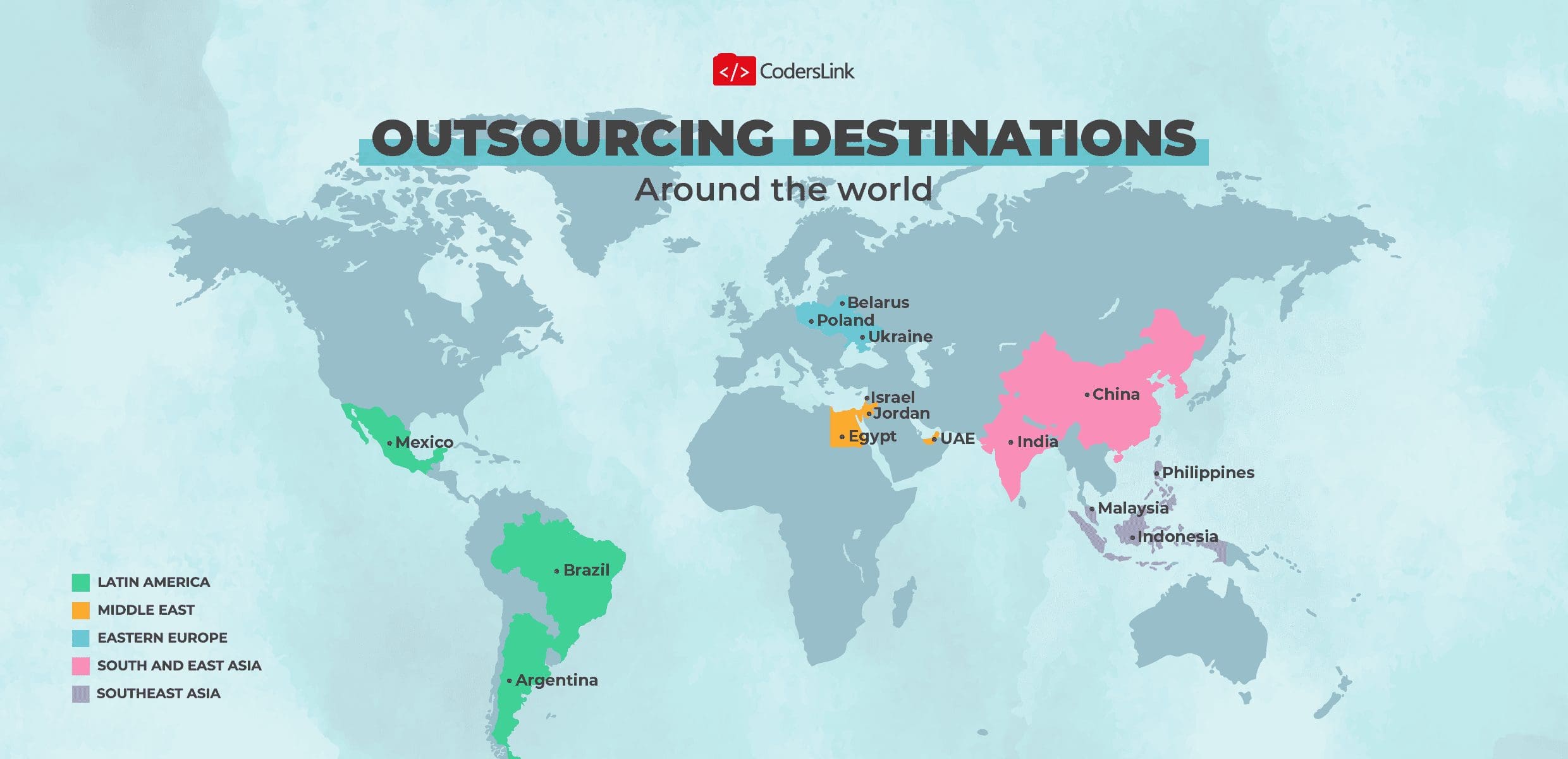 A Brief Overview of Outsourcing Regions